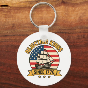 Chaveiro Rejeitando Reis desde 1776 Vintage Patriotic USA