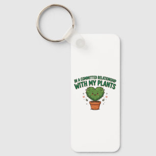 Chaveiro Relacionamento Comprometido Com Minhas Plantas Pin