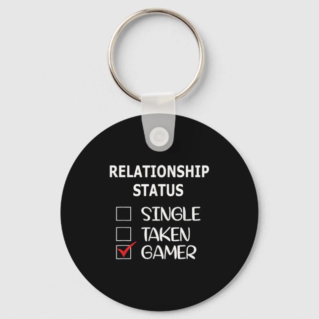 Chaveiro Relationship Status Single Taken Gamer  (Frente)