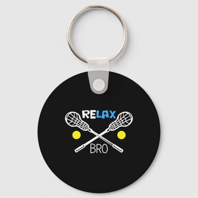 Chaveiro Relax Bro Lacrosse Player Funny Lacrosse Equipe Pr (Frente)