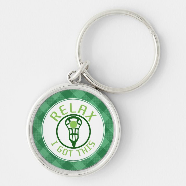 Chaveiro ReLAX Eu tenho isto, Lacrosse Keyring (Frente)