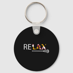 Chaveiro Relaxe Maryland Flag Lacrosse Lax Stick Mens Mulhe