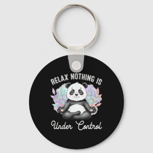 Chaveiro Relaxe Nada Está Sob Controle Panda Divertido Medi