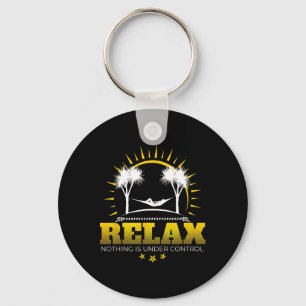 Chaveiro Relaxe Nada Sob Controle Divertido Ioga Presente E