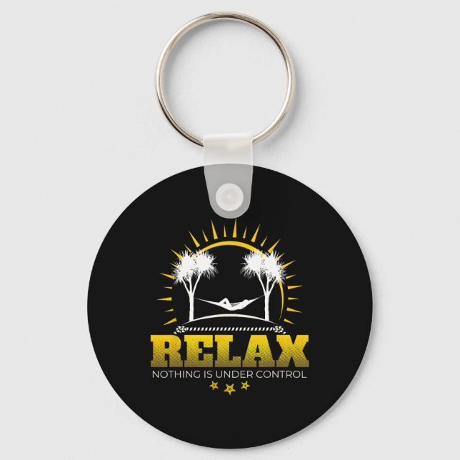 Chaveiro Relaxe Nada Sob Controle Divertido Ioga Presente E (Frente)