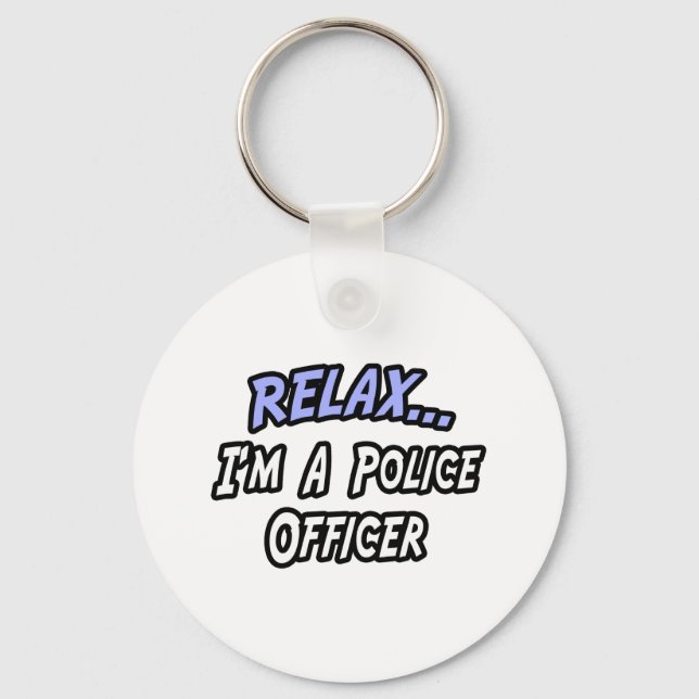 Chaveiro Relaxe, sou policial (Frente)