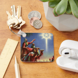 Chaveiro Religião Vintage, Magos com Estrela de Belém