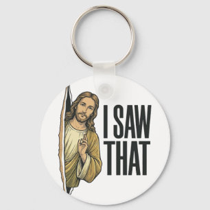 Chaveiro Religioso Engraçado Eu Vi Aquilo Vintage