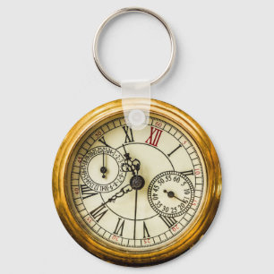 Chaveiro Relógio antigo do steampunk do coelho branco do