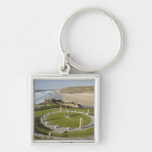 Chaveiro Relógio de sol e Praia de Perran, Perranporth, Cor