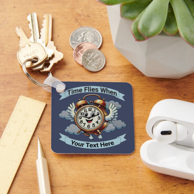 Chaveiro Relógio de Voo Personalizável "Quando" (Mesa)