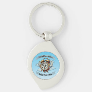 Chaveiro Relógio de Voo Personalizável "Quando"