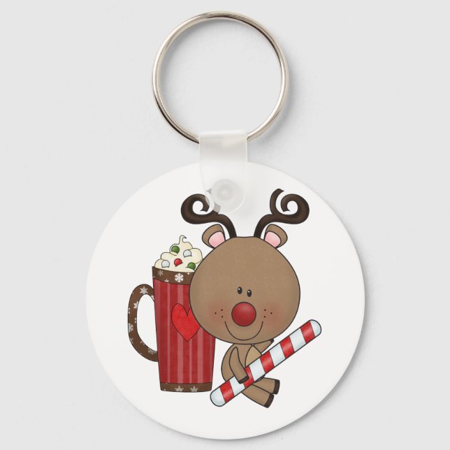 Chaveiro Rena de Rudy com cacau (Frente)