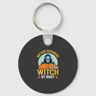 Chaveiro Reparador de Bateria de Halloween Bruxa à Noite De