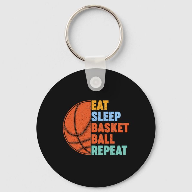 Chaveiro Repetição de basquete para adolescentes gêmeos (Frente)