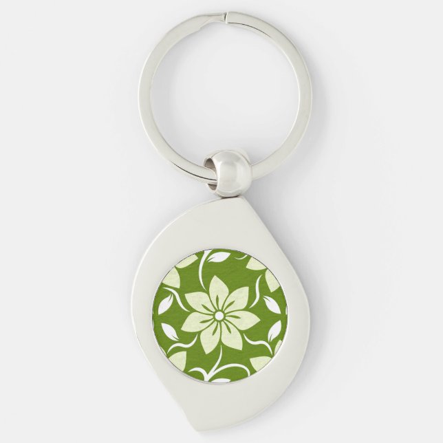 Chaveiro Repetição de Flor de Oliveira (Frente)