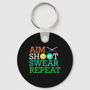 Chaveiro Repetição do Sweot do Piscina Billiards Aim Shoot