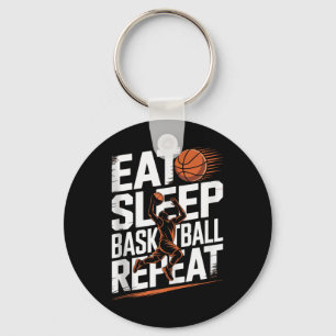 Chaveiro Repetições de basquete do sono, jogador, garotos,