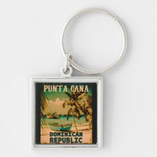 Chaveiro República Dominicana do Punta Cana - Retro Souveni
