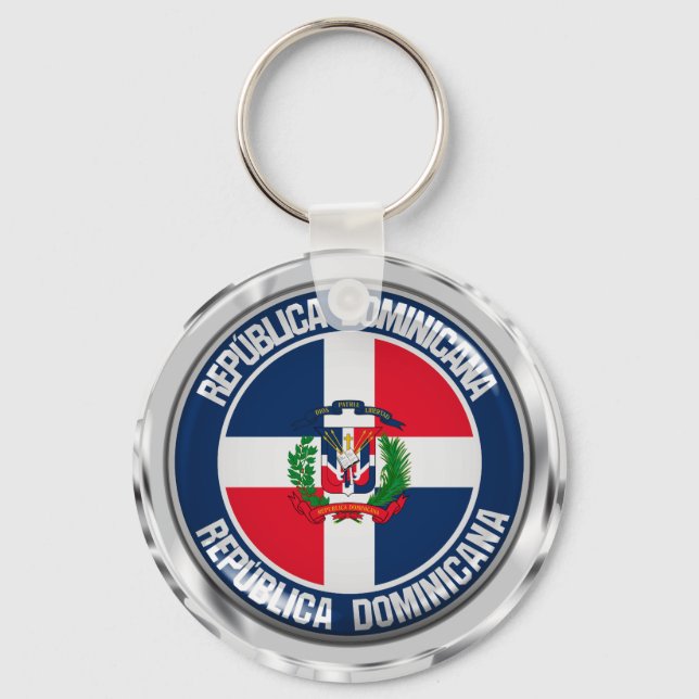 Chaveiro República Dominicana Redonda Emblem (Frente)