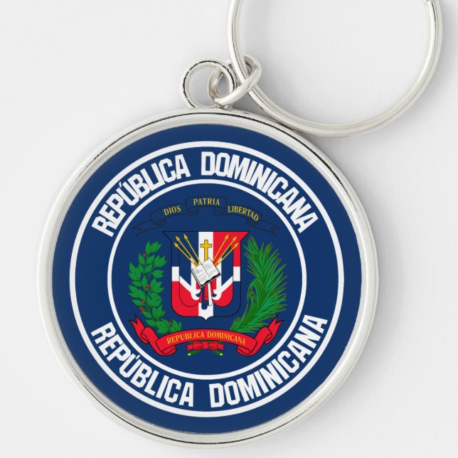 Chaveiro República Dominicana Redonda Emblem (Frente)