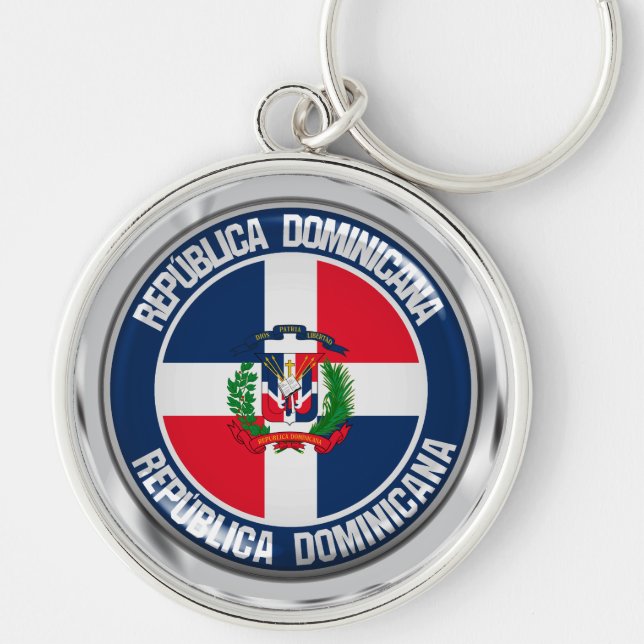 Chaveiro República Dominicana Redonda Emblem (Frente)