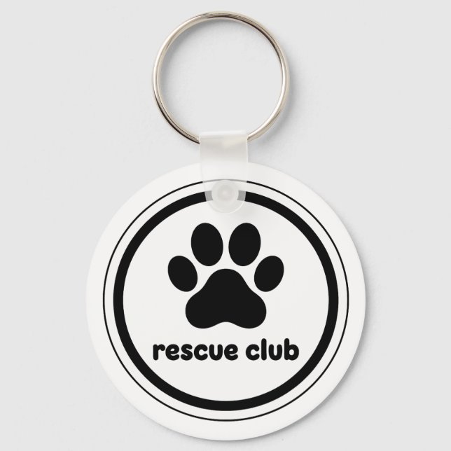 Chaveiro Rescue Club – United by Paws (Frente)