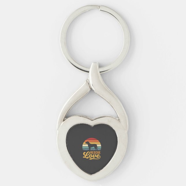 Chaveiro Rescue Love Retro Dog Sunset_1 (Frente)