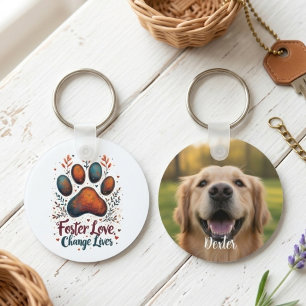 Chaveiro Resgate de Mãe de Cachorro com Pegada de Pata Defe