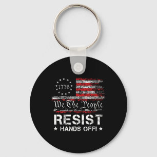 Chaveiro Resist Mãos Fora Vintage Nós O Povo Bandeira Ameri