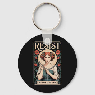Chaveiro Resista Nouveau Mucha Mulheres Feministas Anti-tru