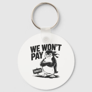 Chaveiro Resistência à Injustiça Política Engraçada Pinguim