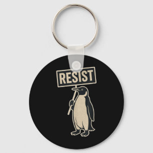 Chaveiro Resistência ao Pinguim em Protesto Contra Tarifas