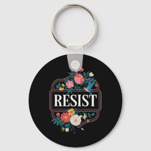 Chaveiro Resistência ao Protesto Floral Trump Anti Trump 3