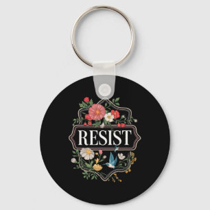 Chaveiro Resistência ao Protesto Floral Trump Anti Trump 4