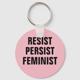 Chaveiro Resistência Feminista Persistente Mulheres Rosa