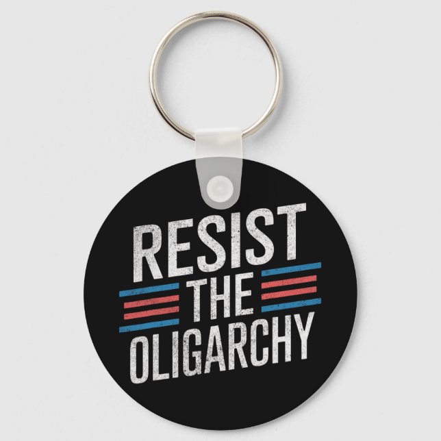 Chaveiro Resistir À Trump Anti-Oligarchy 2 (Frente)