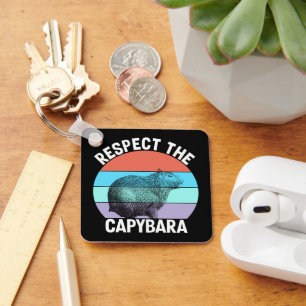 Chaveiro Respeite A Camiseta Capybara Funny Capybara Lover