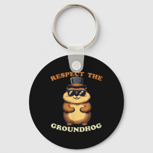 Chaveiro Respeite O Dia De Celebração De Groundhog Com