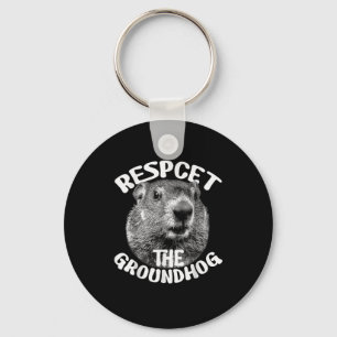 Chaveiro Respeite o Dia do Groundhog Groundhog _1