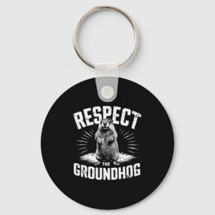 Chaveiro Respeite O Dia Do Groundhog Groundhog Woodchuck Wi