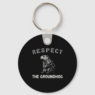 Chaveiro Respeite O Foto Do Groundhog Woodchuck Dia Do Grou