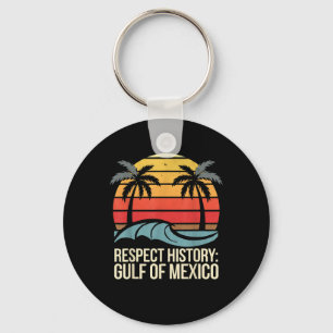 Chaveiro Respeite o Golfo do México Histórico Retro Vintage