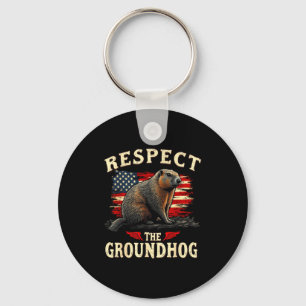 Chaveiro Respeite O Groundhog Feliz Dia Do Ground-hog _1