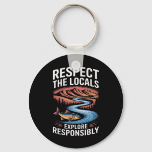 Chaveiro Respeite os Peixes Locais do Oceano Salve o Planet