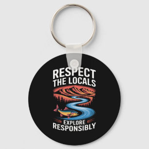 Chaveiro Respeite Os Peixes Locais Oceano Salve A Camiseta