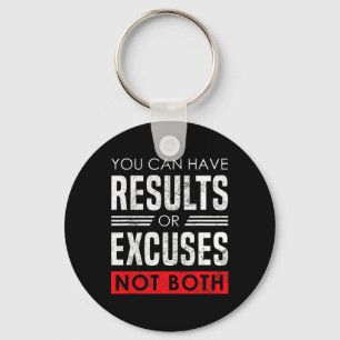 Chaveiro Resultados Ou Desculpas - Citação Motivacional De