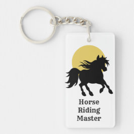Chaveiro Retângulo de Modelo de Foto do Passe do Cavalo Sim