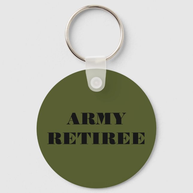 Chaveiro Retiree do Exército da Cadeia de Chaves (Frente)