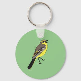 Chaveiro Retrato da ave selvagem de Wagtail amarelo